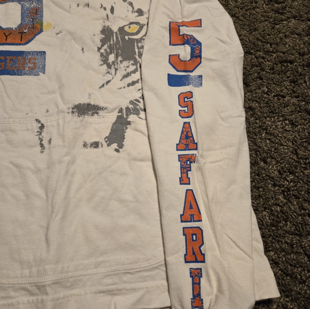Old Navy New no tags kids lightweight hoodie Tigers Safari 5 sz10/12 - Picture 3 of 7